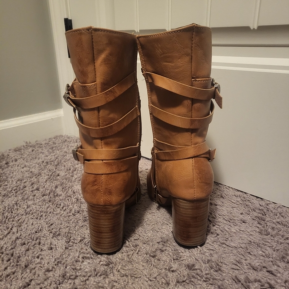 Retro Strappy Booties, 38, Cognac - Picture 7 of 8
